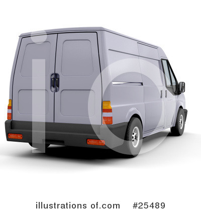 Royalty-Free (RF) Delivery Van Clipart Illustration by KJ Pargeter - Stock Sample #25489