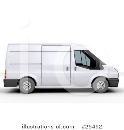 Royalty-Free (RF) Delivery Van Clipart Illustration by KJ Pargeter - Stock Sample #25492