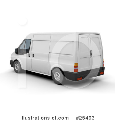 Royalty-Free (RF) Delivery Van Clipart Illustration by KJ Pargeter - Stock Sample #25493