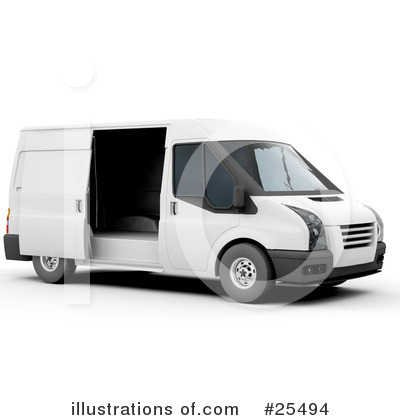 Royalty-Free (RF) Delivery Van Clipart Illustration by KJ Pargeter - Stock Sample #25494