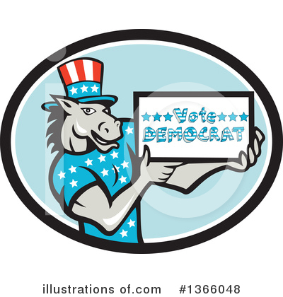 Royalty-Free (RF) Democrat Clipart Illustration by patrimonio - Stock Sample #1366048