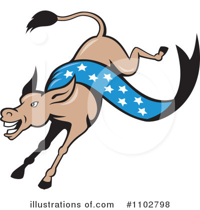 Democratic Donkey Clipart #1102798 by patrimonio