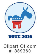 Democratic Donkey Clipart #1389360 by Hit Toon