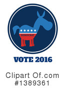 Democratic Donkey Clipart #1389361 by Hit Toon