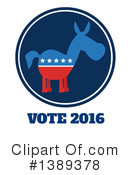 Democratic Donkey Clipart #1389378 by Hit Toon