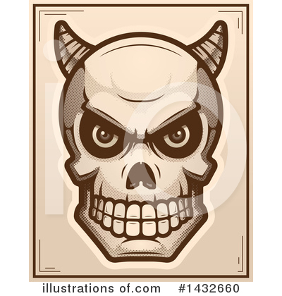 Royalty-Free (RF) Demon Skull Clipart Illustration by Cory Thoman - Stock Sample #1432660