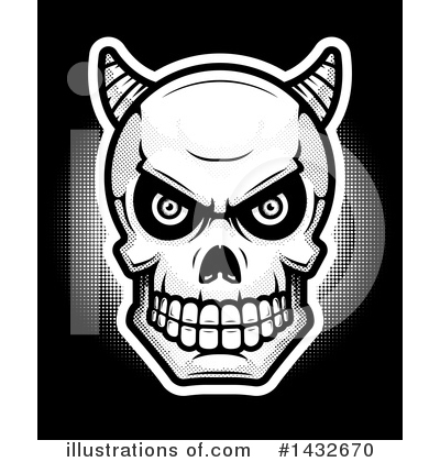 Royalty-Free (RF) Demon Skull Clipart Illustration by Cory Thoman - Stock Sample #1432670