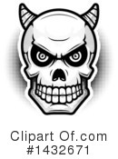 Demon Skull Clipart #1432671 by Cory Thoman