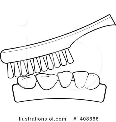 Toothbrush Clipart #1408666 by Lal Perera