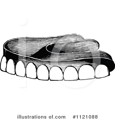Royalty-Free (RF) Dentures Clipart Illustration by Prawny Vintage - Stock Sample #1121088