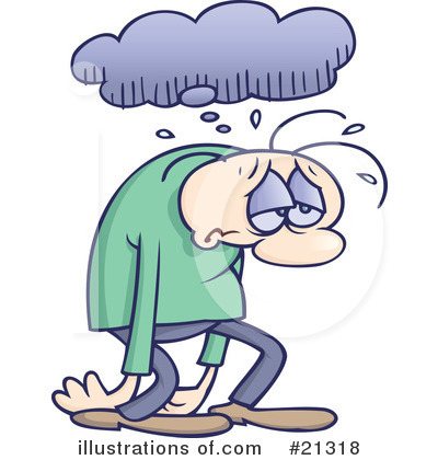Royalty-Free (RF) Depressed Clipart Illustration by gnurf - Stock Sample #21318