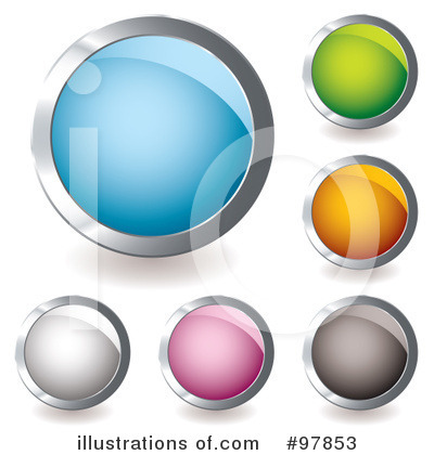 Royalty-Free (RF) Design Buttons Clipart Illustration by michaeltravers - Stock Sample #97853
