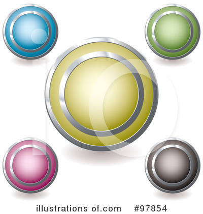 Royalty-Free (RF) Design Buttons Clipart Illustration by michaeltravers - Stock Sample #97854