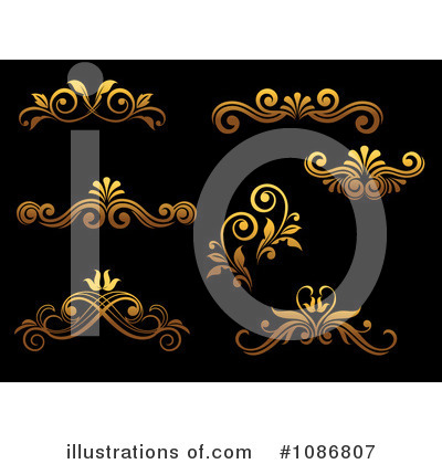 Gold Design Elements Clipart #1086807 by Vector Tradition SM