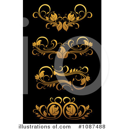 Gold Design Elements Clipart #1087488 by Vector Tradition SM