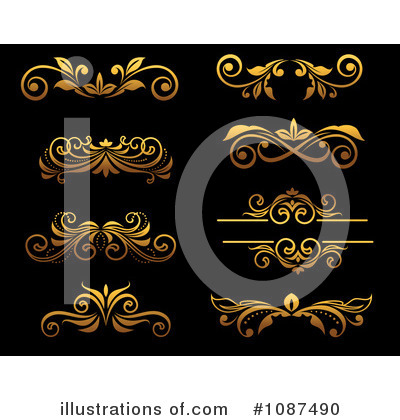 Gold Design Elements Clipart #1087490 by Vector Tradition SM