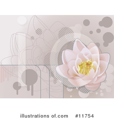 Water Lily Clipart #11754 by AtStockIllustration