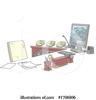 Royalty-Free (RF) Desk Clipart Illustration by Alex Bannykh - Stock Sample #1706806
