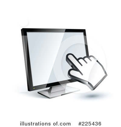 Royalty-Free (RF) Desktop Computer Clipart Illustration by beboy - Stock Sample #225436