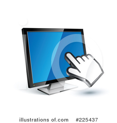 Royalty-Free (RF) Desktop Computer Clipart Illustration by beboy - Stock Sample #225437