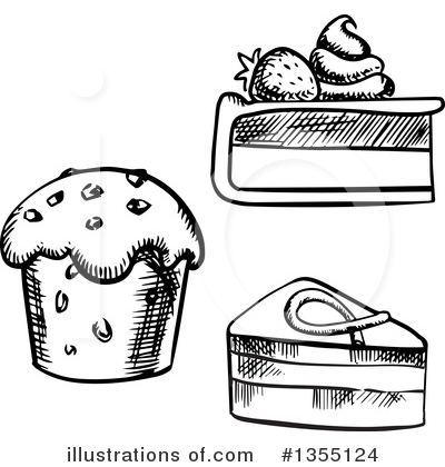 Cheesecake Clipart #1355124 by Vector Tradition SM