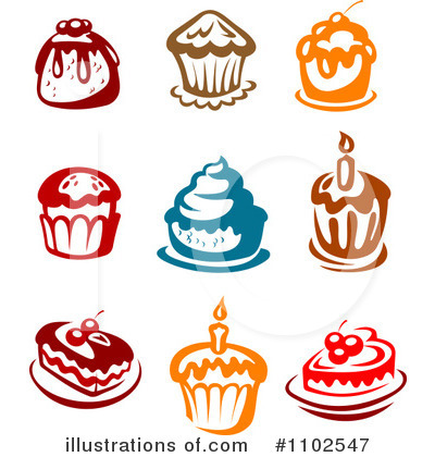 Royalty-Free (RF) Desserts Clipart Illustration by Vector Tradition SM - Stock Sample #1102547