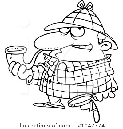 Royalty-Free (RF) Detective Clipart Illustration by toonaday - Stock Sample #1047774