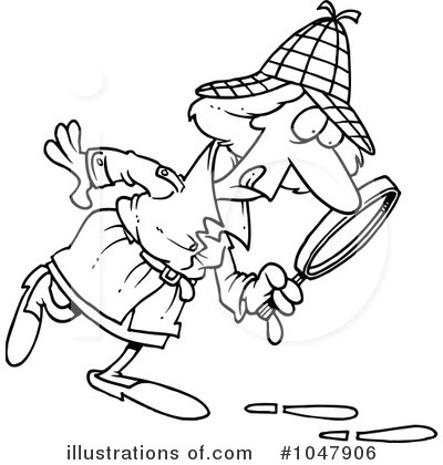 Royalty-Free (RF) Detective Clipart Illustration by toonaday - Stock Sample #1047906