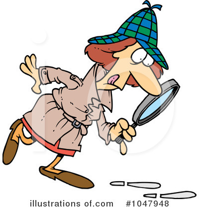 Royalty-Free (RF) Detective Clipart Illustration by toonaday - Stock Sample #1047948
