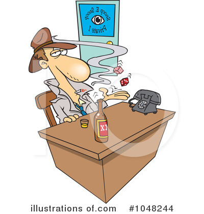 Royalty-Free (RF) Detective Clipart Illustration by toonaday - Stock Sample #1048244