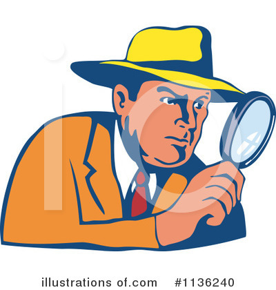 Royalty-Free (RF) Detective Clipart Illustration by patrimonio - Stock Sample #1136240
