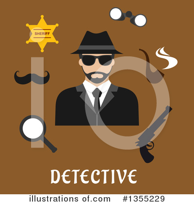 Royalty-Free (RF) Detective Clipart Illustration by Vector Tradition SM - Stock Sample #1355229