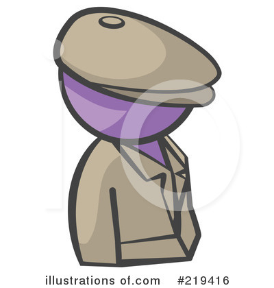 Purple Mascot Clipart #219416 by Leo Blanchette