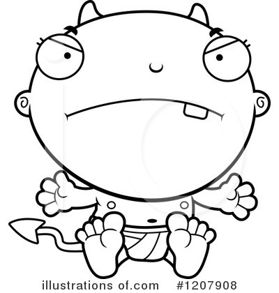 Royalty-Free (RF) Devil Baby Clipart Illustration by Cory Thoman - Stock Sample #1207908