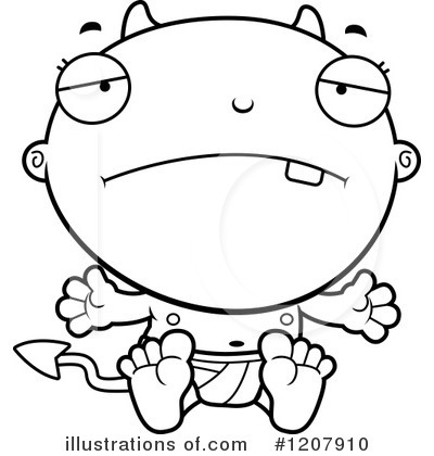 Royalty-Free (RF) Devil Baby Clipart Illustration by Cory Thoman - Stock Sample #1207910