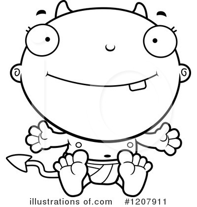 Royalty-Free (RF) Devil Baby Clipart Illustration by Cory Thoman - Stock Sample #1207911