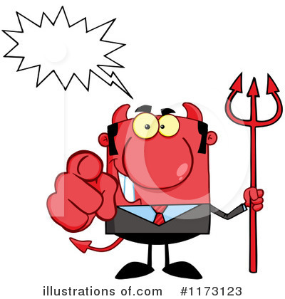 Royalty-Free (RF) Devil Businessman Clipart Illustration by Hit Toon - Stock Sample #1173123