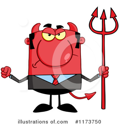 Devil Businessman Clipart #1173750 by Hit Toon
