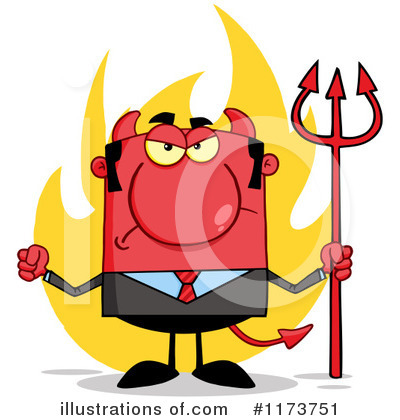 Devil Businessman Clipart #1173751 by Hit Toon