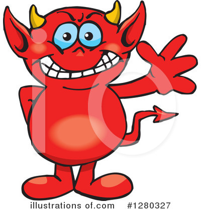 Royalty-Free (RF) Devil Clipart Illustration by Dennis Holmes Designs - Stock Sample #1280327