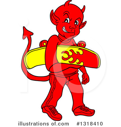 Royalty-Free (RF) Devil Clipart Illustration by LaffToon - Stock Sample #1318410