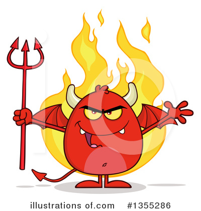 Royalty-Free (RF) Devil Clipart Illustration by Hit Toon - Stock Sample #1355286