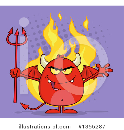 Royalty-Free (RF) Devil Clipart Illustration by Hit Toon - Stock Sample #1355287