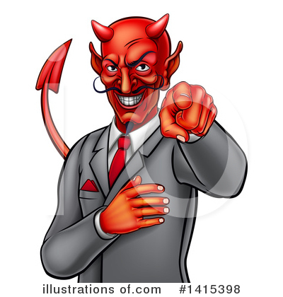 Devil Businessman Clipart #1415398 by AtStockIllustration