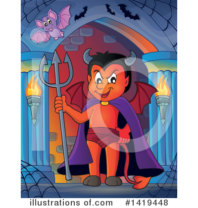 Royalty-Free (RF) Devil Clipart Illustration by visekart - Stock Sample #1419448