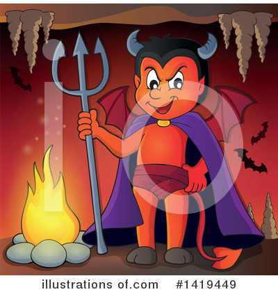 Royalty-Free (RF) Devil Clipart Illustration by visekart - Stock Sample #1419449