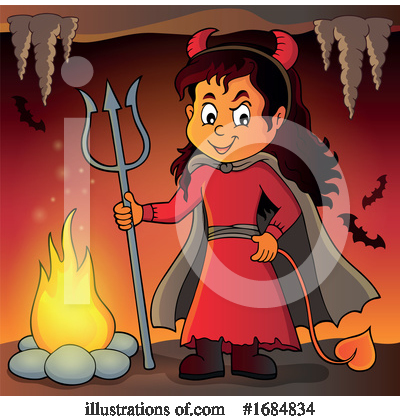 Royalty-Free (RF) Devil Clipart Illustration by visekart - Stock Sample #1684834