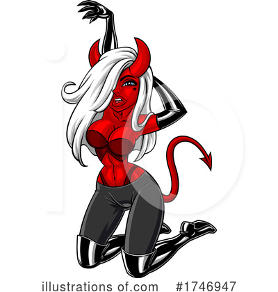 Devil Woman Clipart #1746947 by Hit Toon