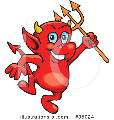 Royalty-Free (RF) Devil Clipart Illustration by Dennis Holmes Designs - Stock Sample #35024