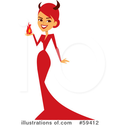Royalty-Free (RF) Devil Clipart Illustration by Monica - Stock Sample #59412